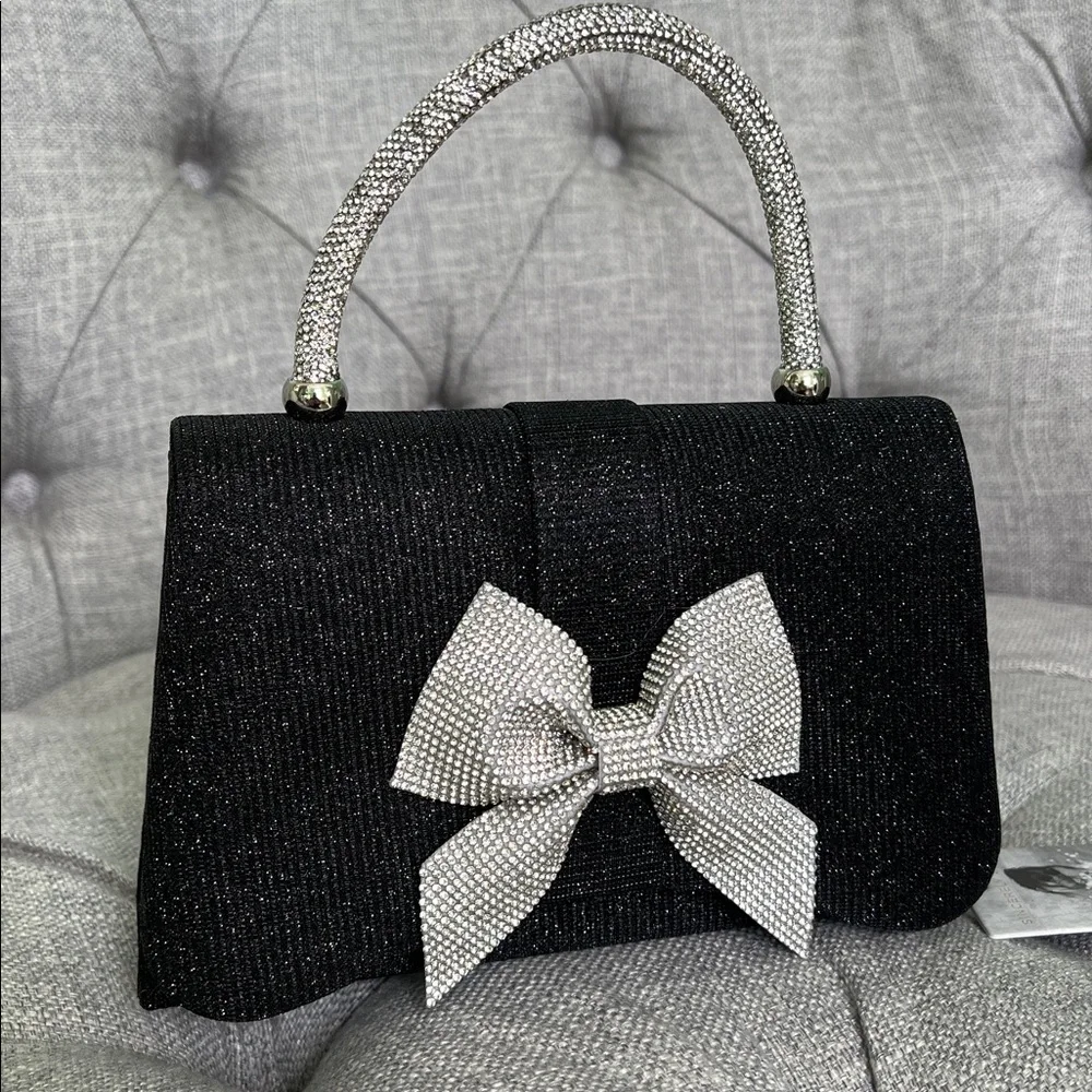 Elegant Black and Silver Women's Handbag
